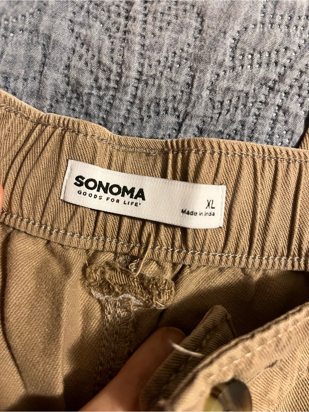 Sonoma Goods for Life High-Rise Wide-Leg Pants in Khaki Beige - Picture 11 of 11